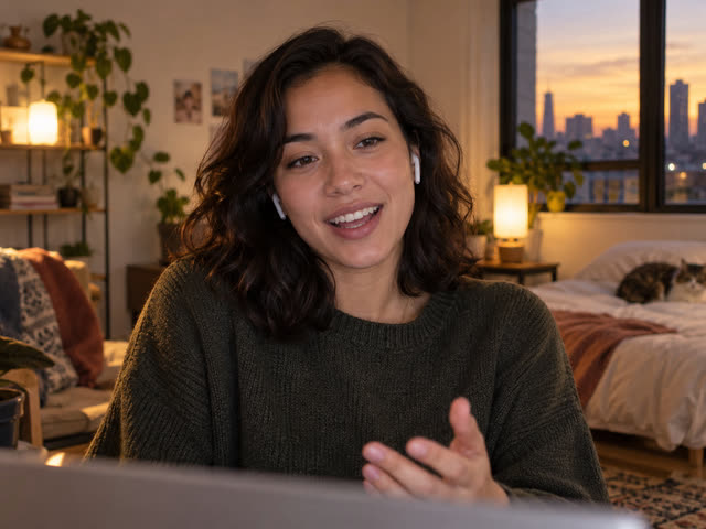 A second remote guest on camera (illustrative photo)